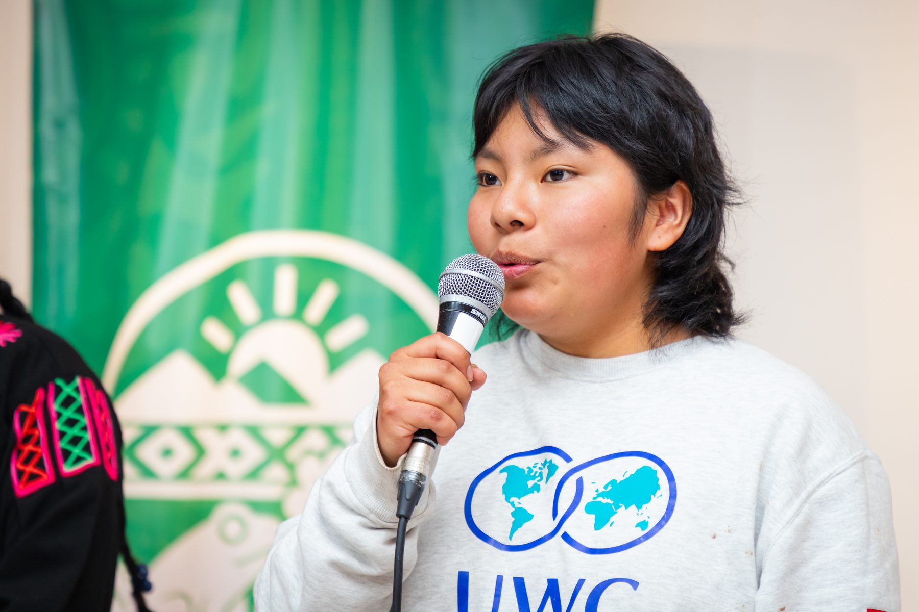 Milagros Espinoza leading environmental education in Puno, Peru
