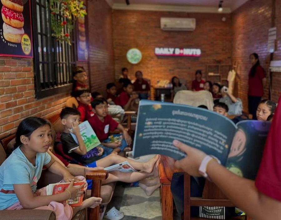 Reading Club session in Cambodia